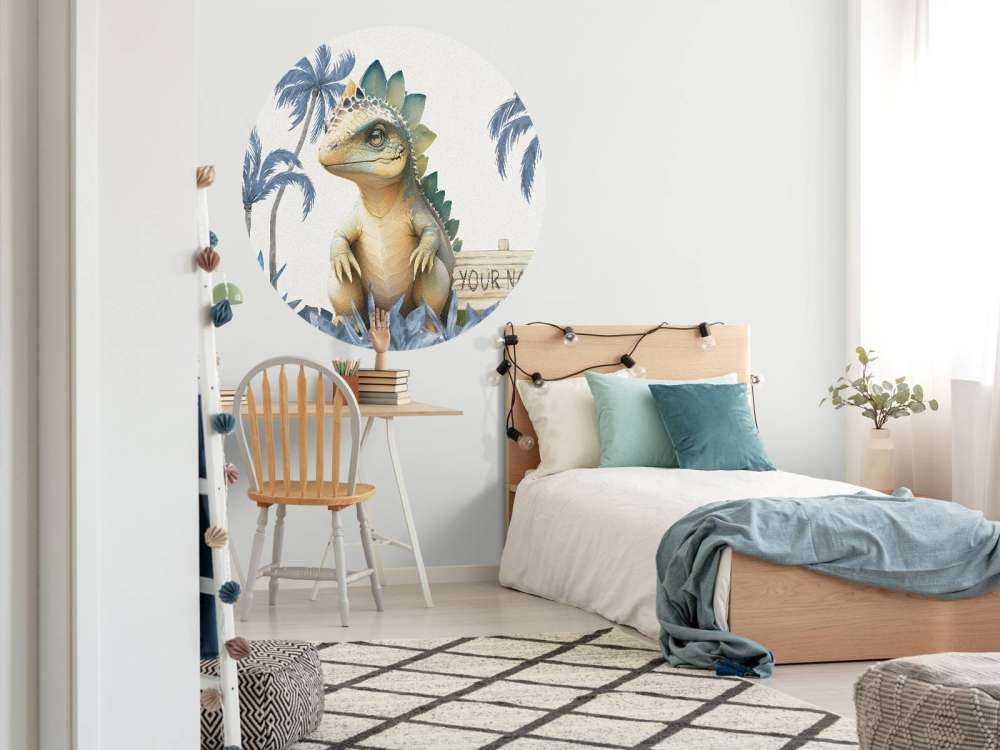 Baby-Stegosaurus im blauen Dschungel