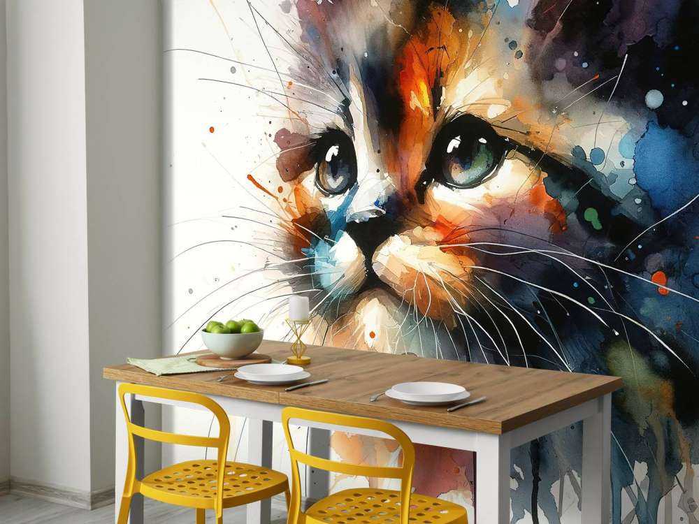 Watercolor Kitty Cat