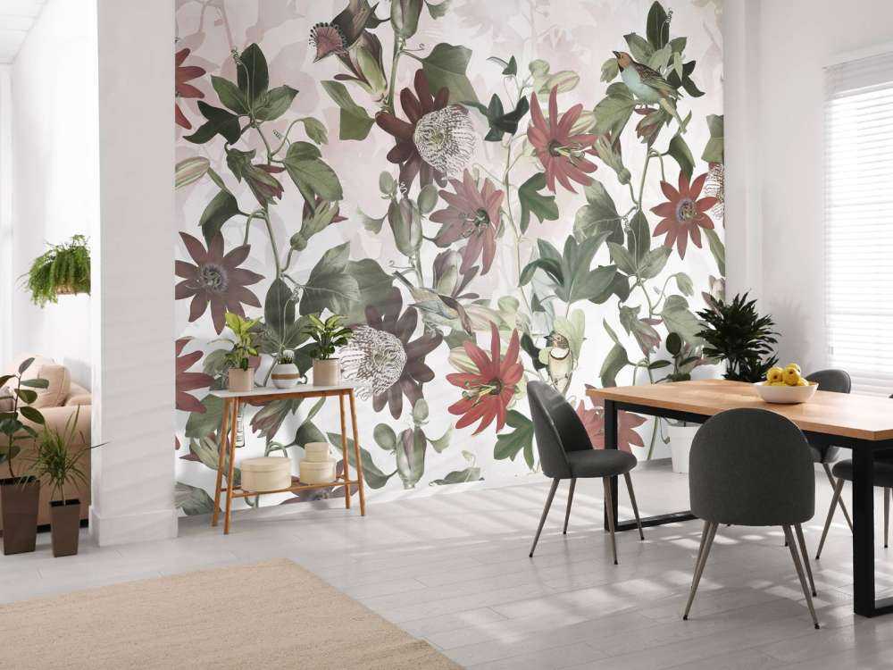 Sieben Vögel im verzauberten Laub - Blush Garten