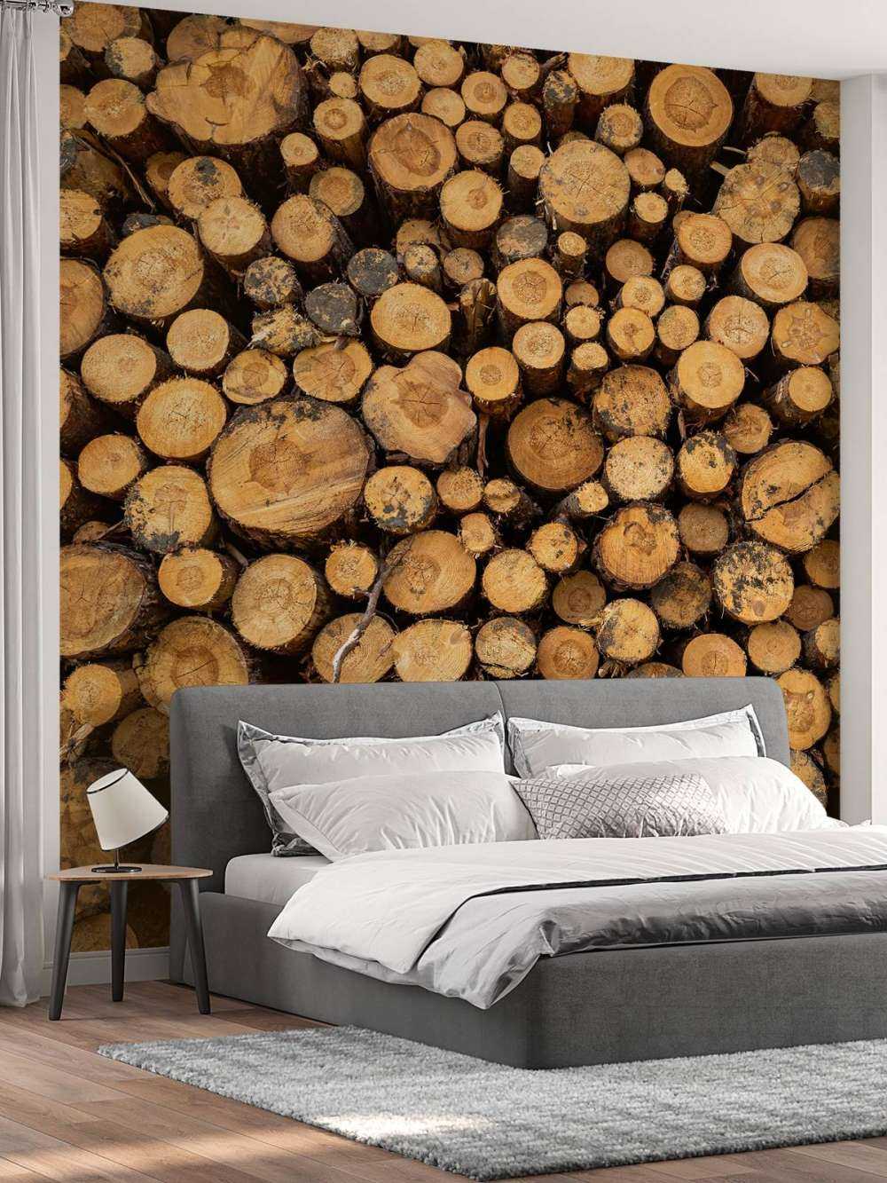 Stapel von Baumstämmen