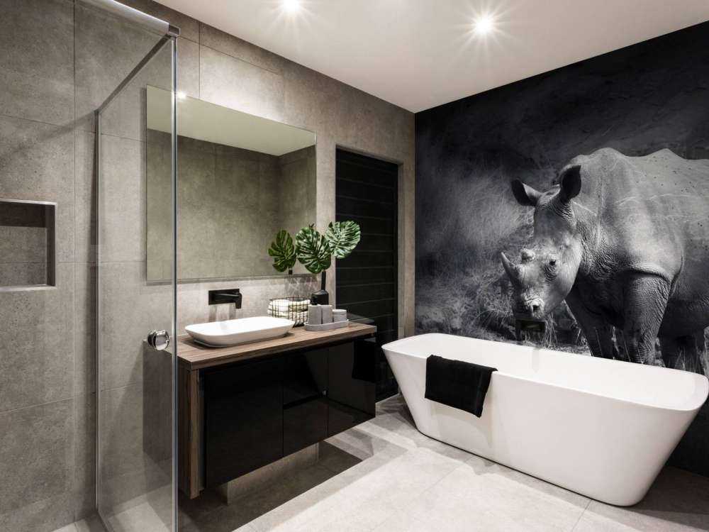 Tapete mit einem Nashorn