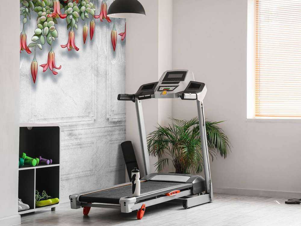 Exotische Blumen auf Beton