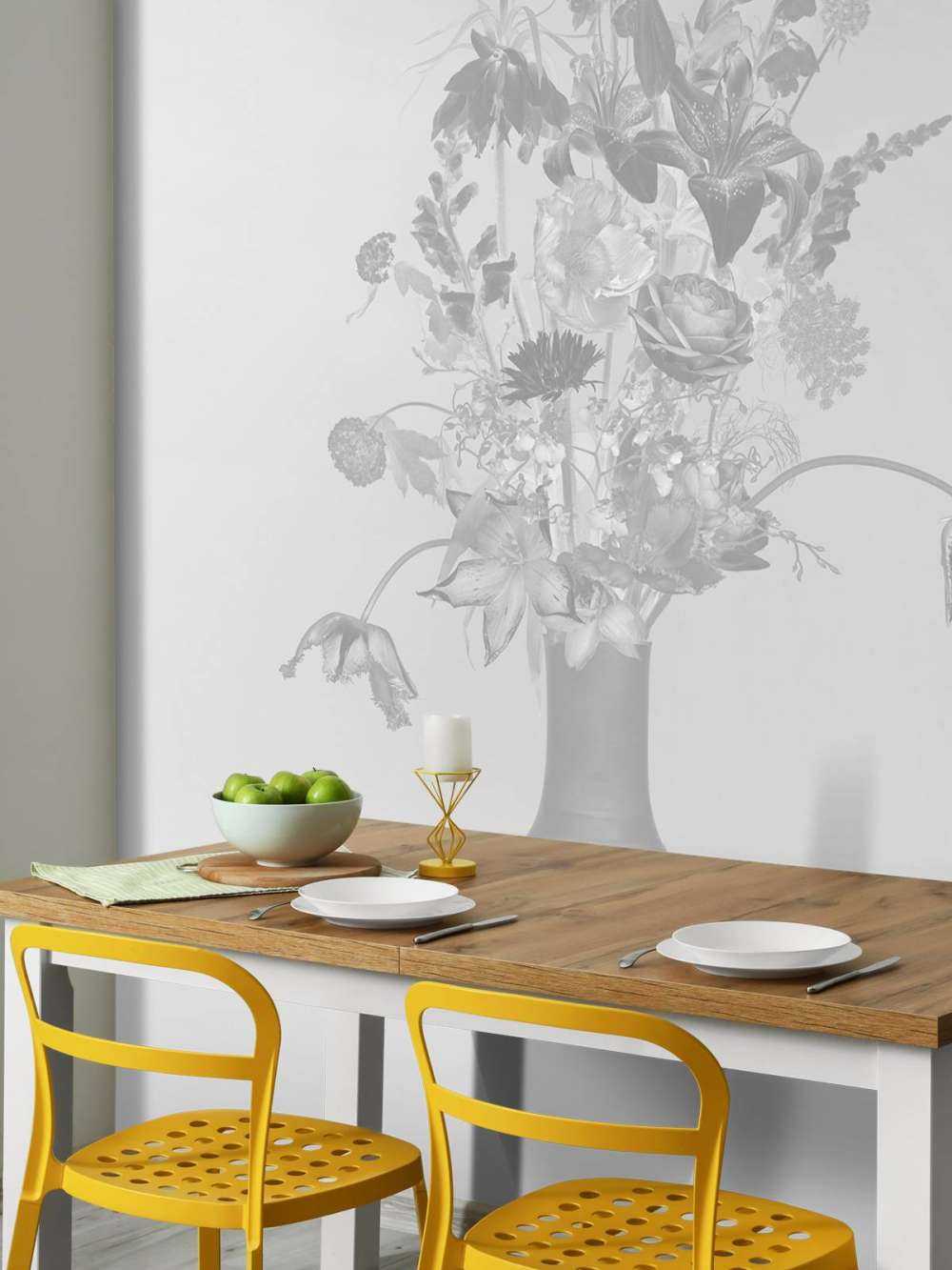 Königliche Blumen Bouquet schwarz und weiß