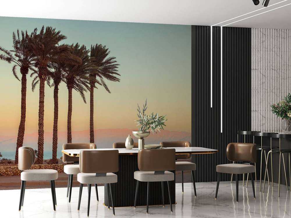 Palmen bei Sonnenuntergang