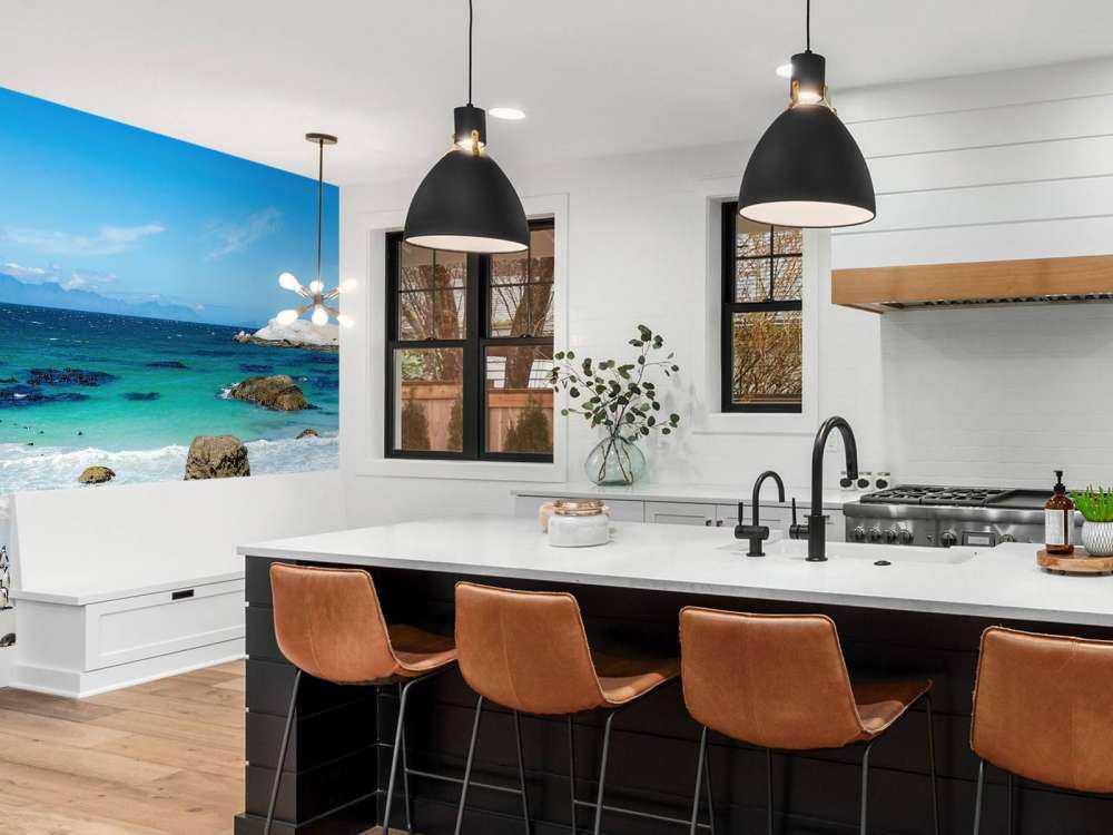 Strand mit Pinguinen