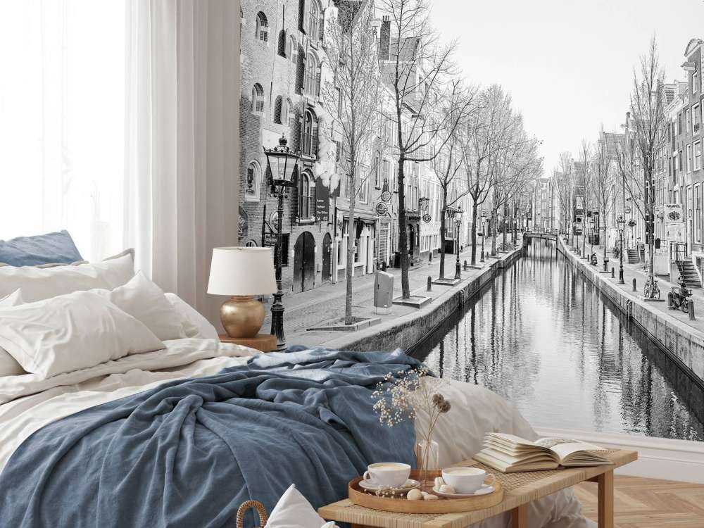 Amsterdam in schwarz-weiß