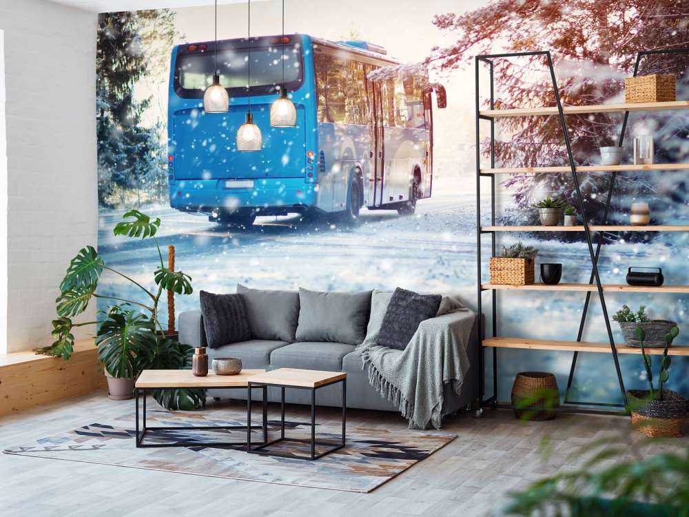 Bus im Winter