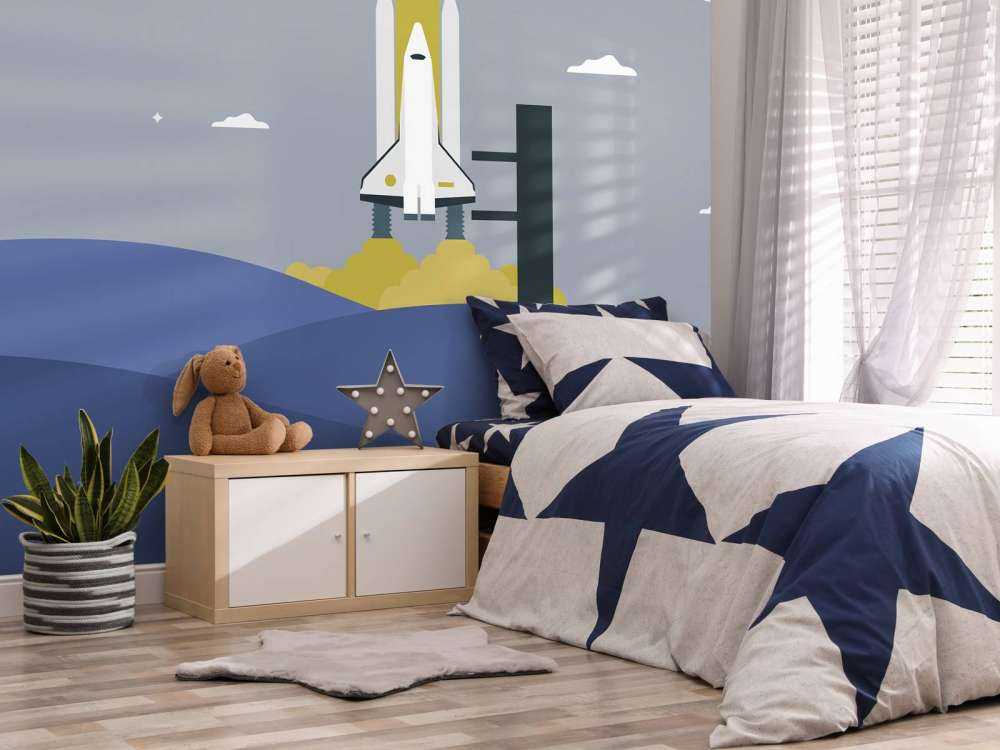 Raketenstart zwischen den Hügeln