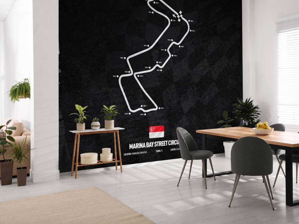 Formel 1 Strecke - Marina Bay Street Circuit - Singapur