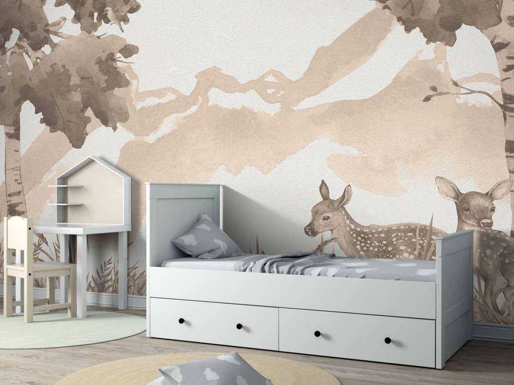 Hirsche in Taupe