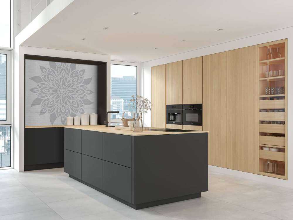 Weiches Grau Mandala Blume