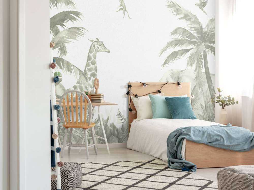 Verschiedene Dschungeltiere in Grün