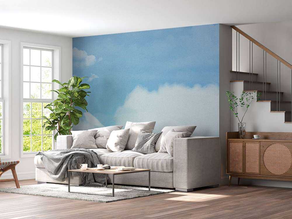 Aquarellierte Wolken