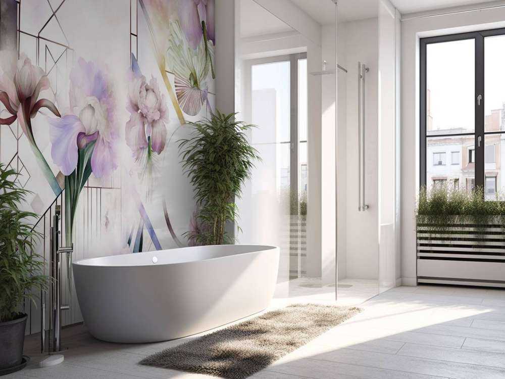 Aquarellgeometrie Rosa