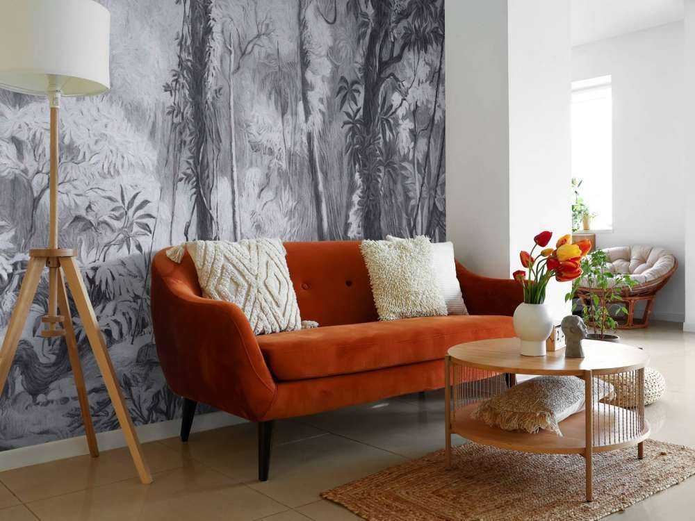 Tropischer Wald - grau