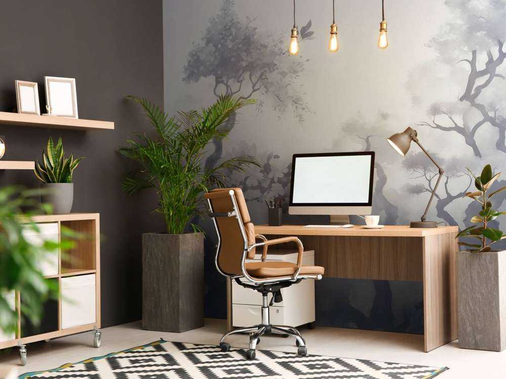 Blühende Bäume Braun