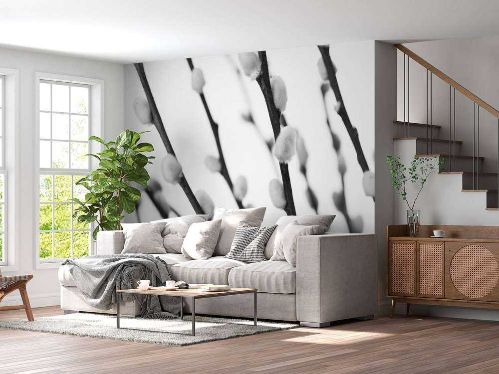 Schwarze und weiße Weide