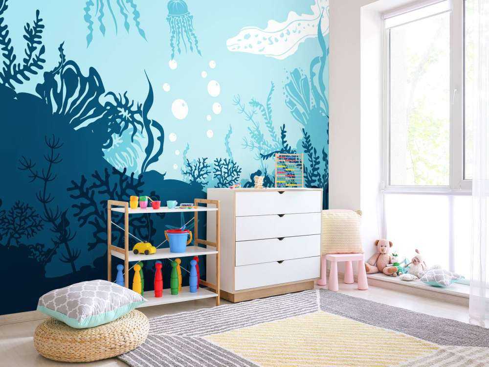 Blaue Unterwasserwelt