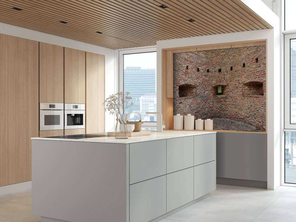 Gebogene Stadtmauer