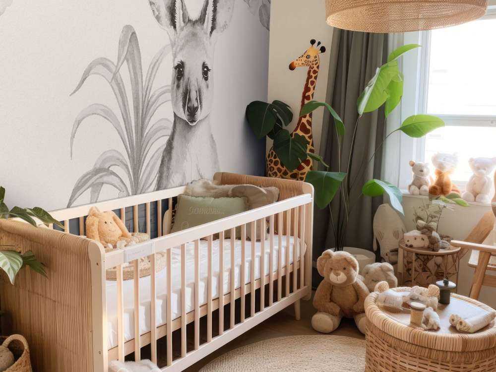Baby Känguru im Dschungel beige