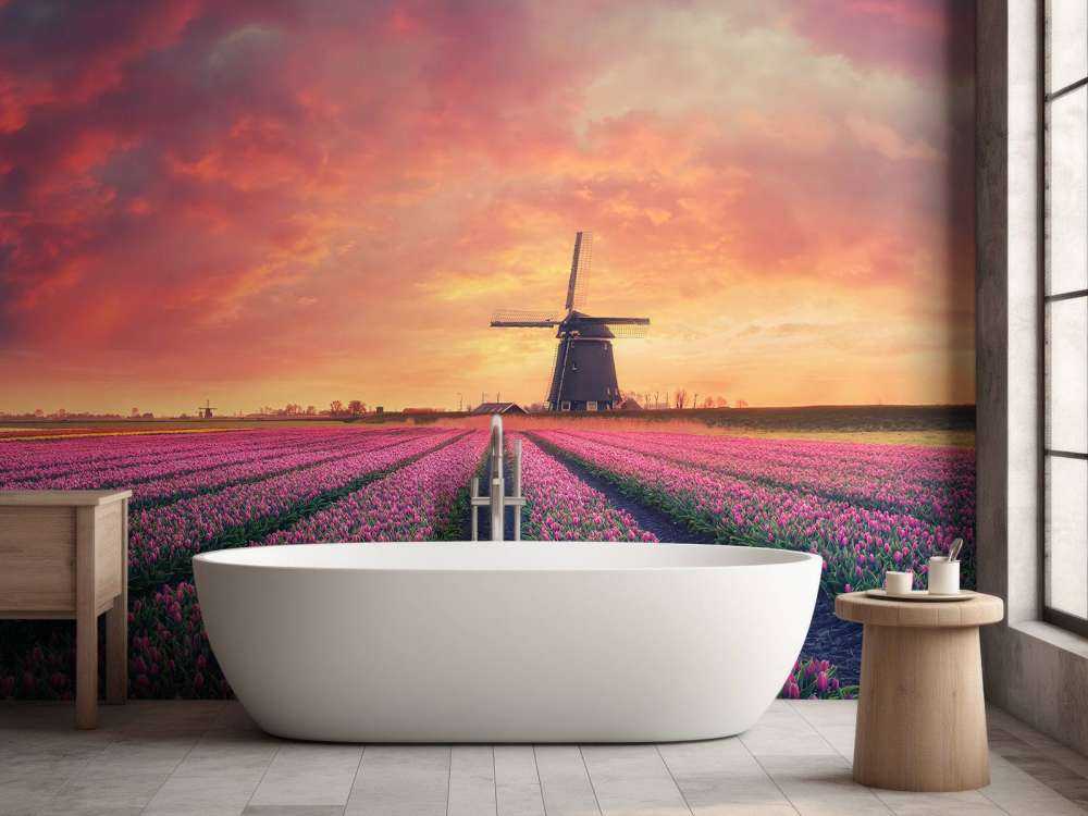 Tulpen mit Mühle