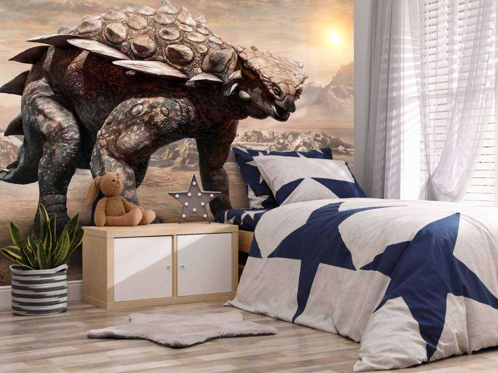 Dinosaurier in einer verlassenen Gegend