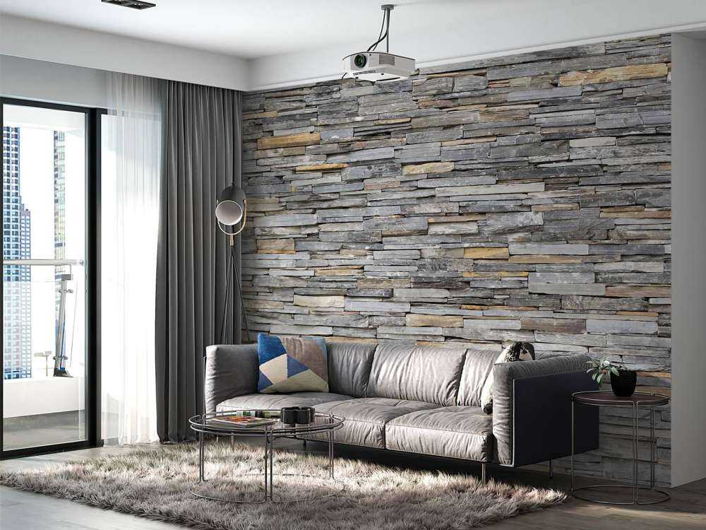 Tapete mit gestapelten Steinen