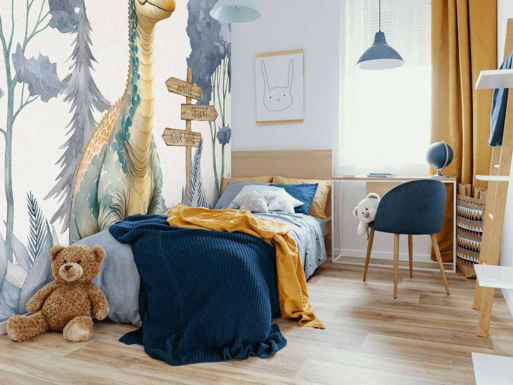 Baby-Brachiosaurus im blauen Dschungel