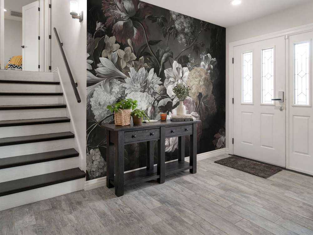 Strauß mit Mohn und Krokussen