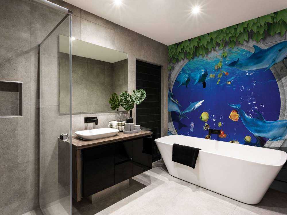 Delphine durch die Wand