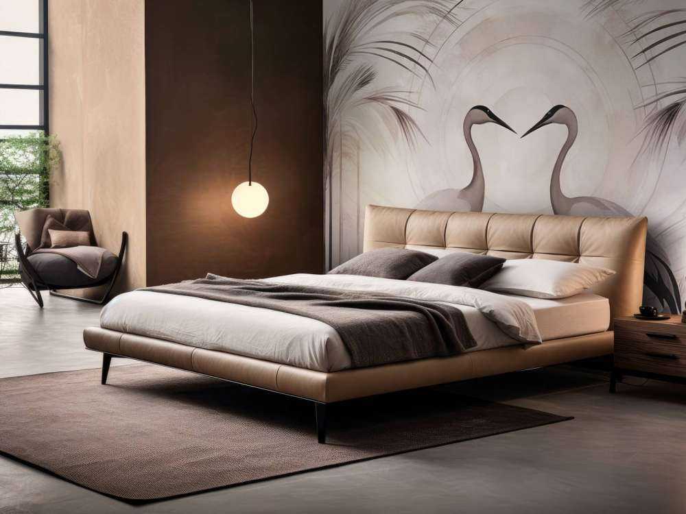 Kräne bei Sonnenuntergang Grau