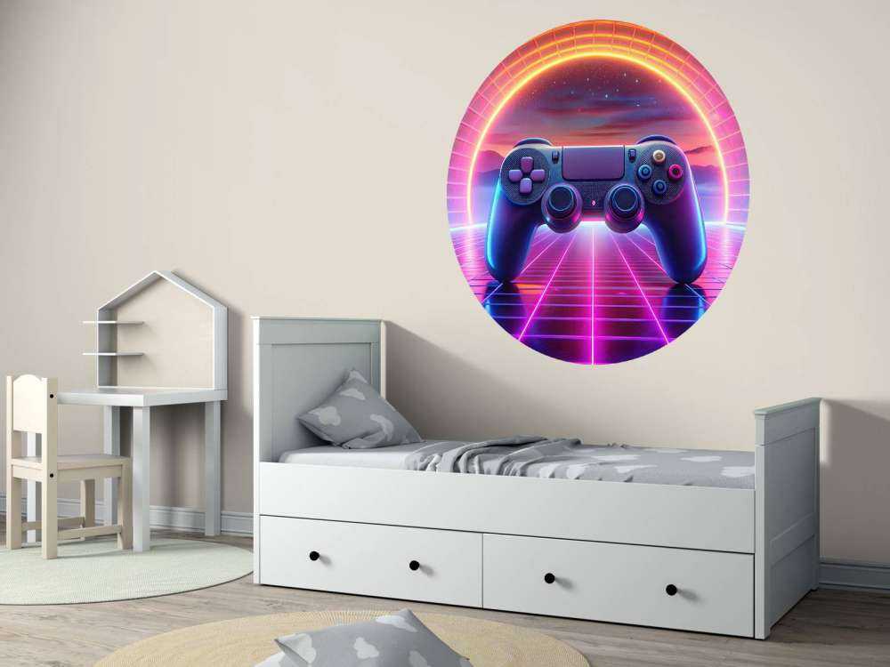 Retro-Neon-Spielwelt