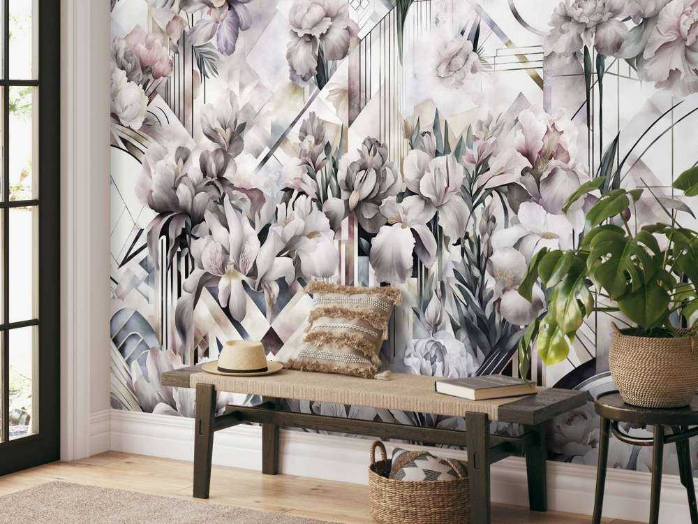 Riesige Aquarell-Iris Gelb