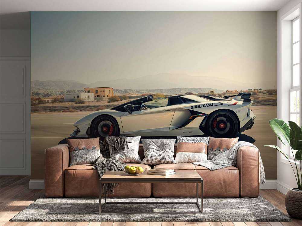 Lamborghini Aventador Roadster in der Wüste