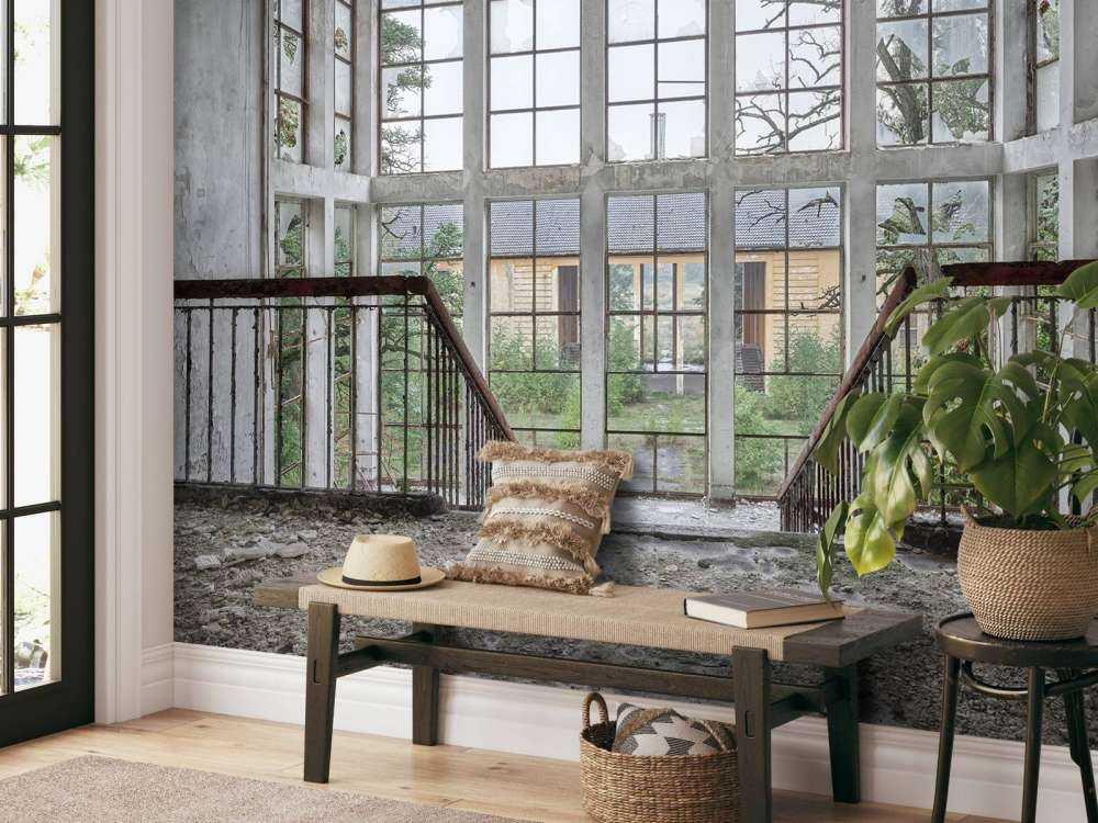 Treppe in verlassenem Gebäude