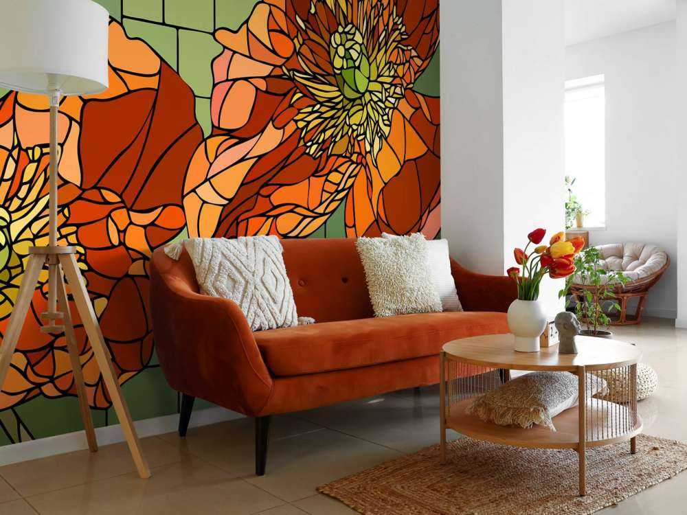 Orangefarbene Mohnblumen