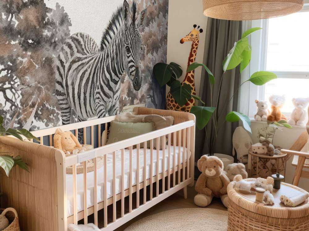 Junges Zebra in der Natur taupe