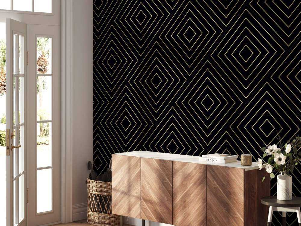 Chevron-Muster, schwarz