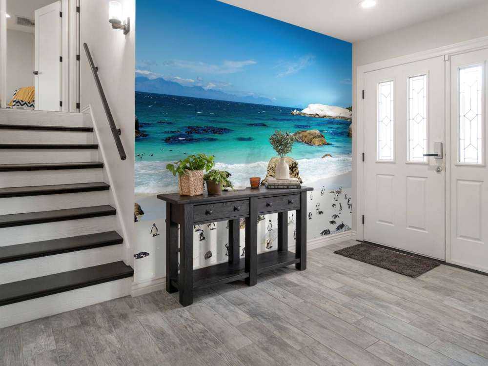 Strand mit Pinguinen