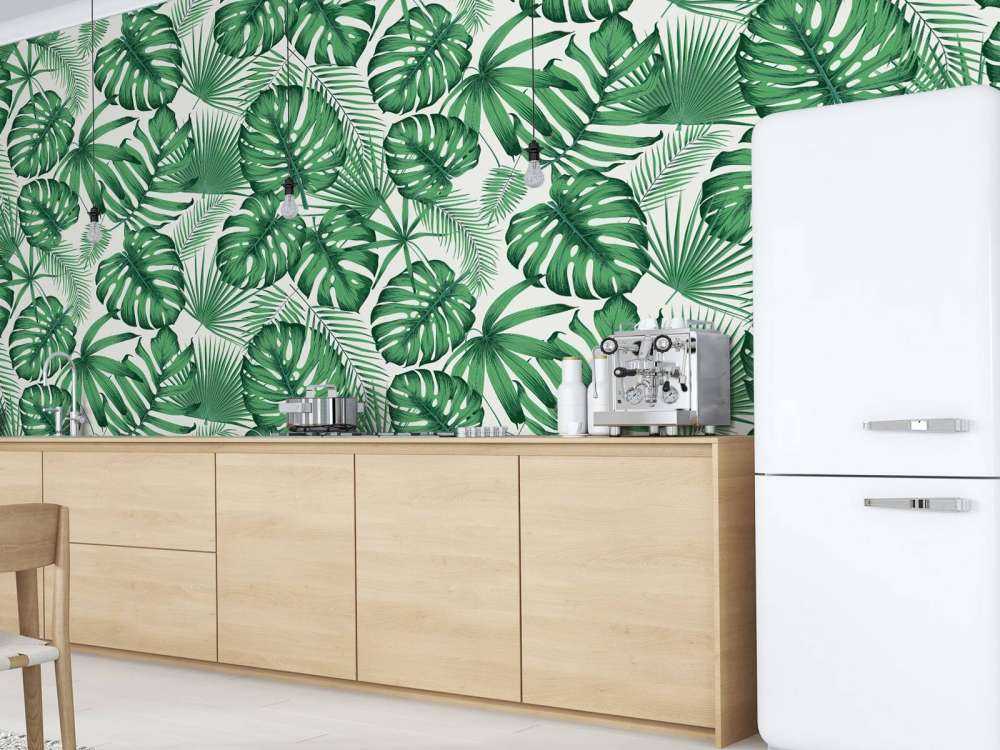 Tropische Blätter, grün