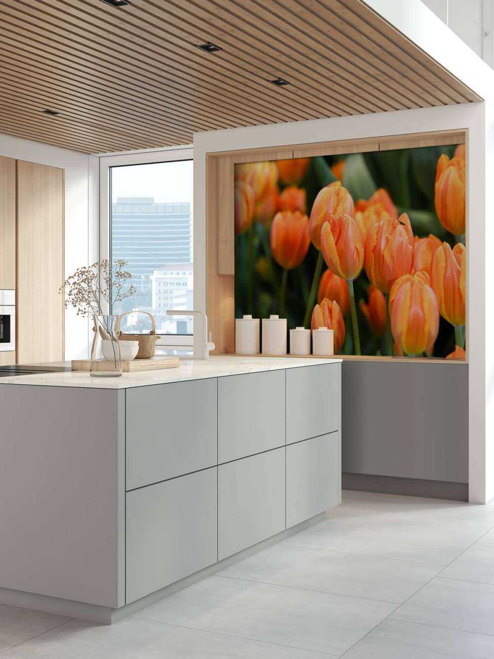 Orangefarbene Tulpen