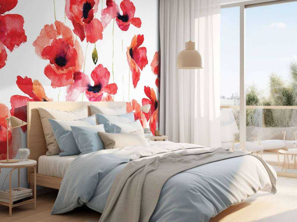 Mohnblumen aus Aquarellfarbe