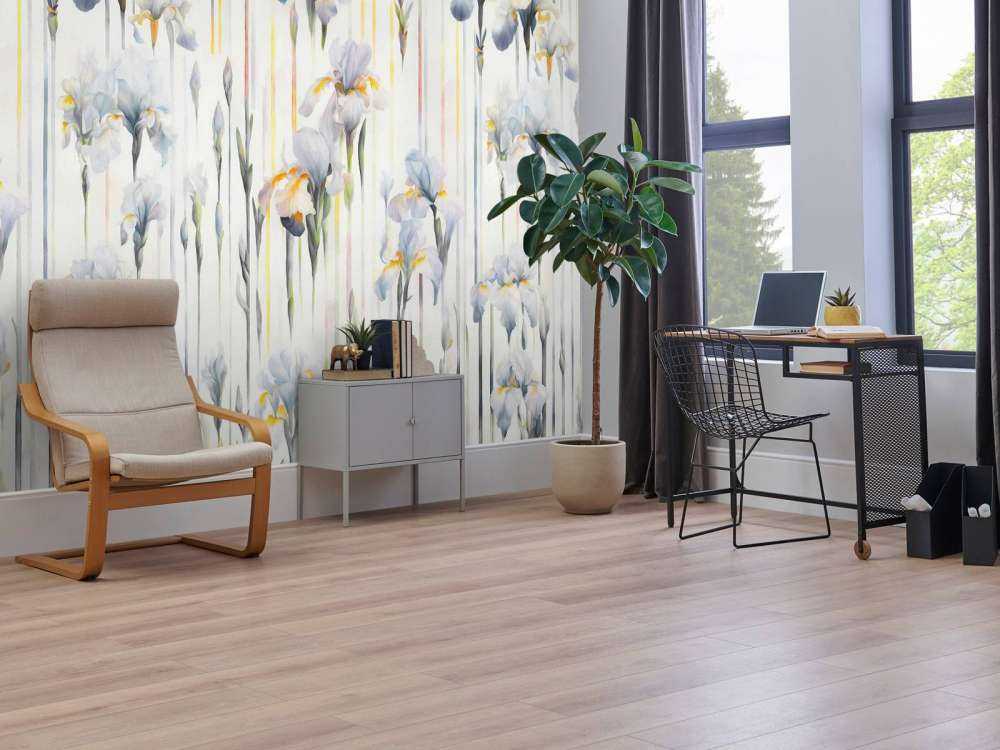 Iris und Streifen nahtlos blau