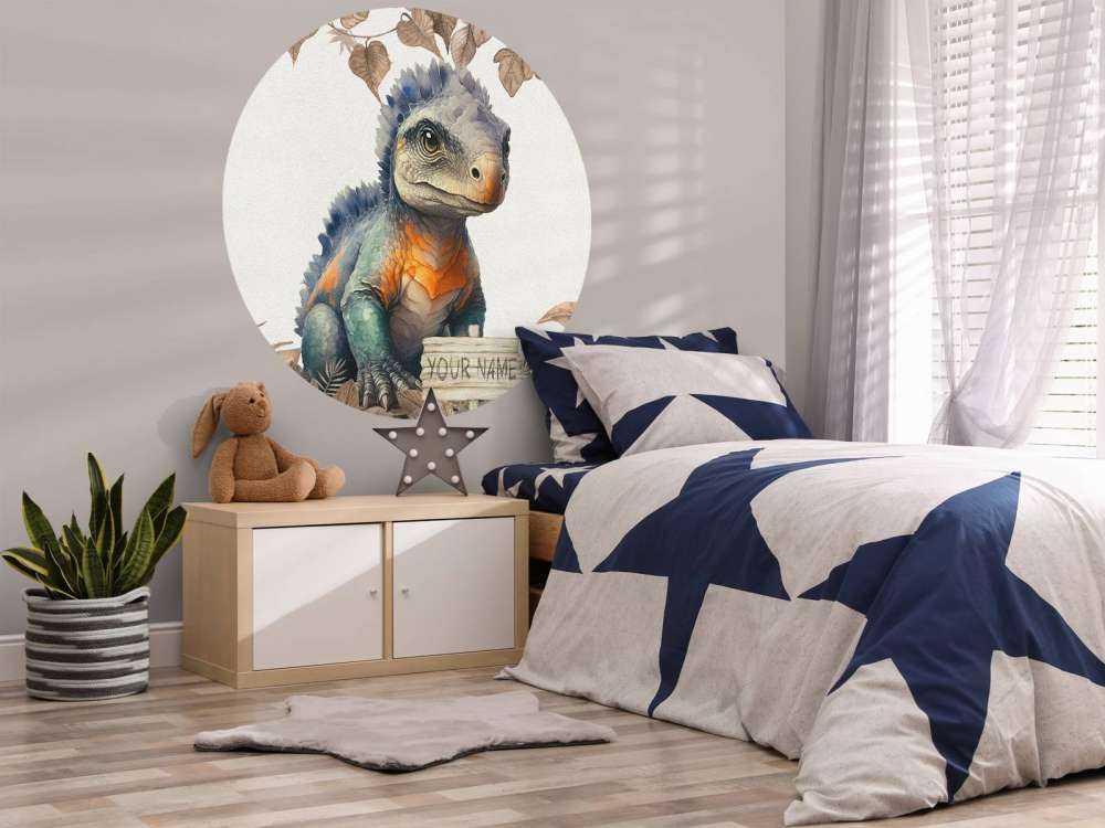 Baby-Ankylosaurus im taupefarbenen Dschungel