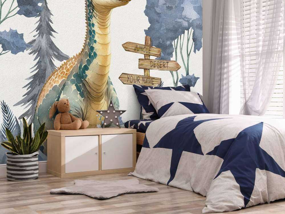 Baby-Brachiosaurus im blauen Dschungel