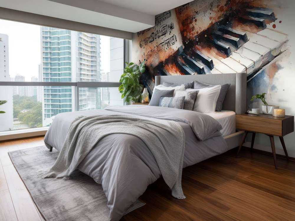 Melodische Harmonie in künstlerischen Strichen eingefangen