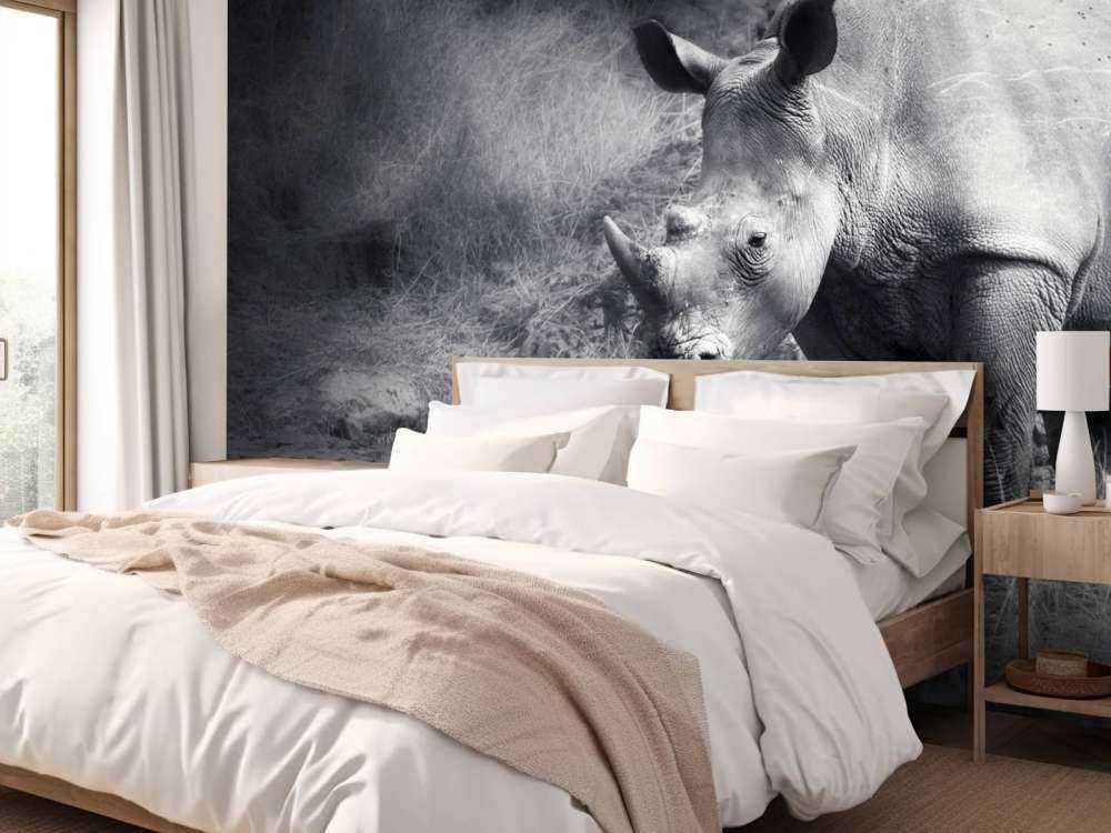Tapete mit einem Nashorn