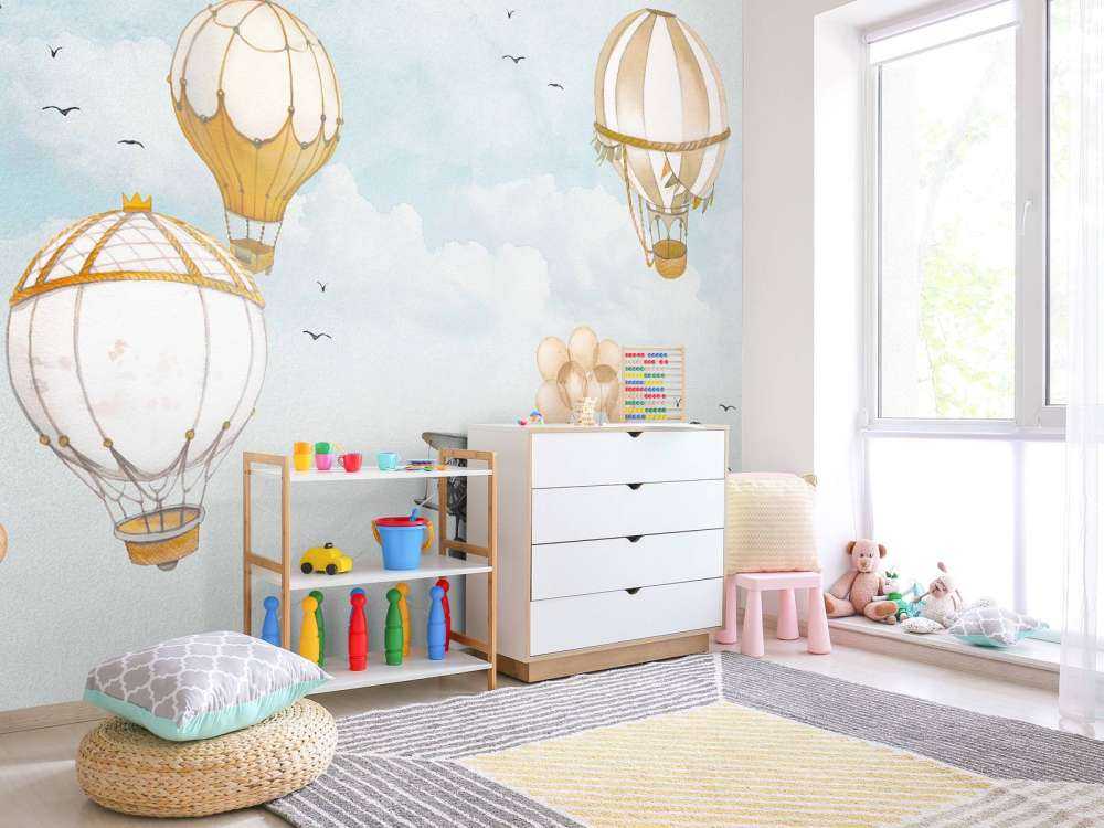 Heißluftballons Aquarell