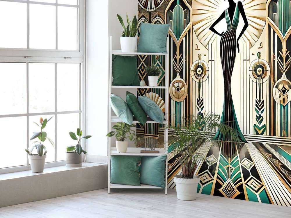 Vintage-Eleganz-Szene im Art Deco