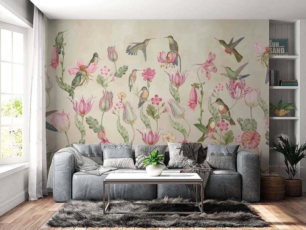 Frühling Kolibri Symphonie - Blush Cream Eleganz